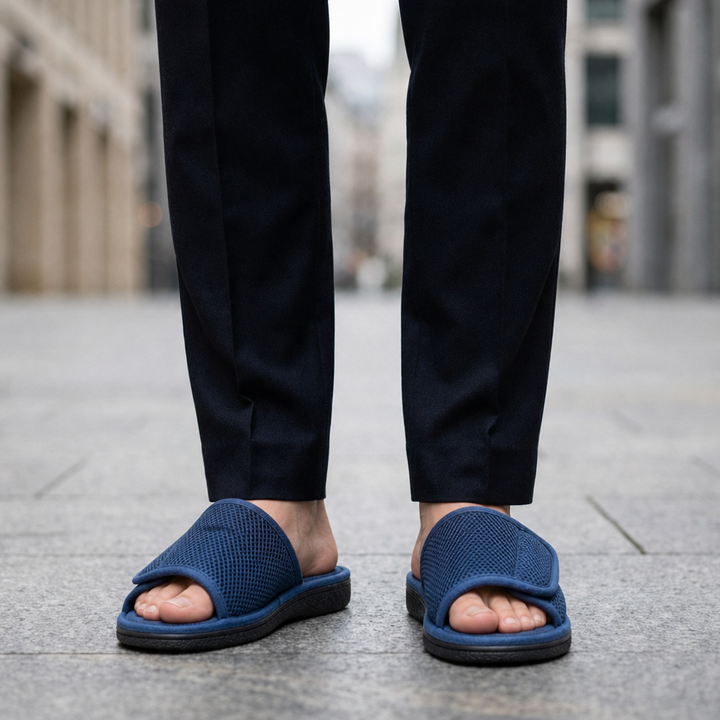 Austin | Effortless Adjustable Open Toe Mens Slides