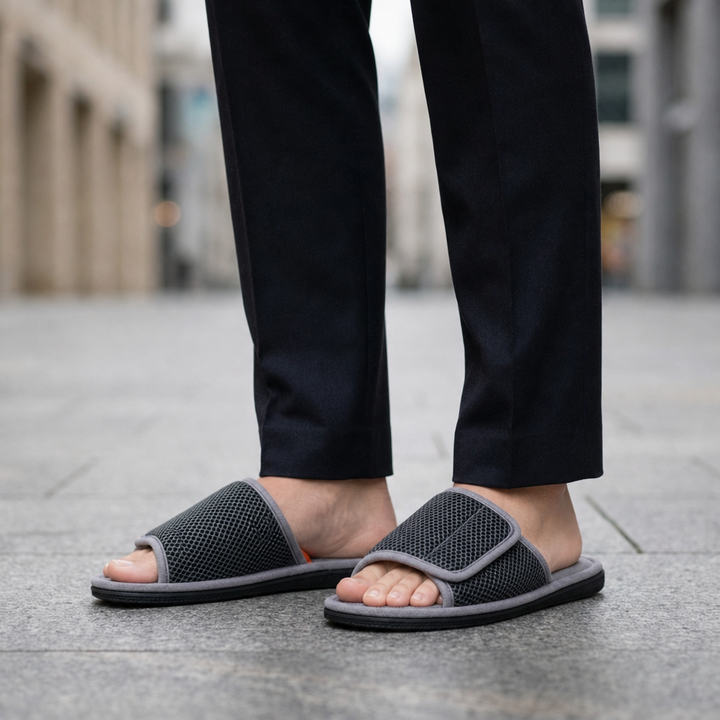 Austin | Effortless Adjustable Open Toe Mens Slides