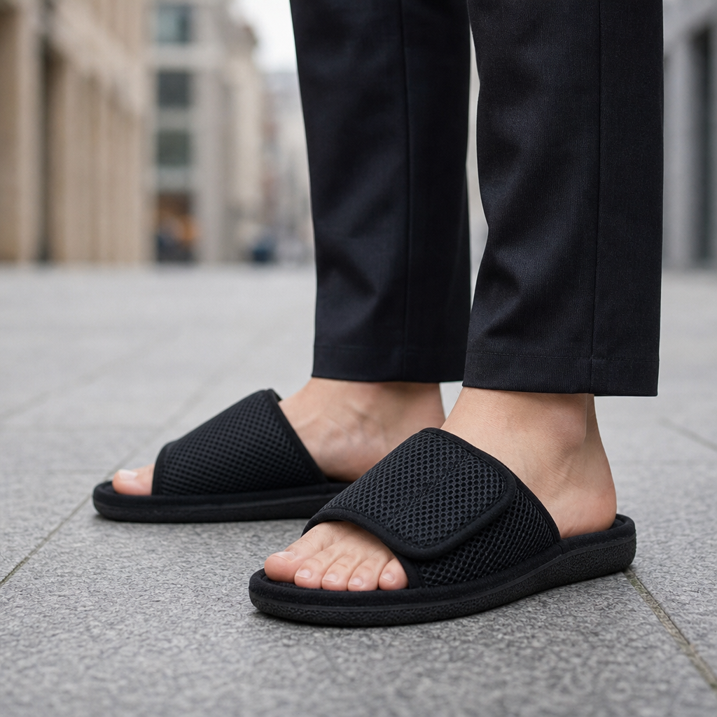 Austin | Effortless Adjustable Open Toe Mens Slides
