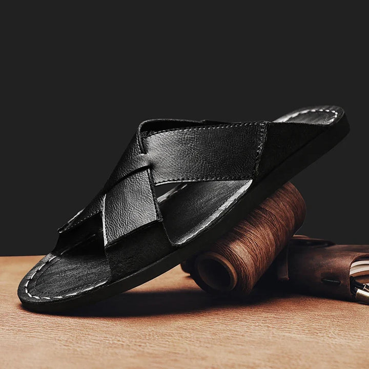 Billy | Timeless Cross Strap Mens Slides
