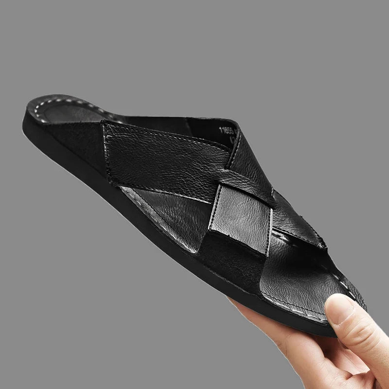 Billy | Timeless Cross Strap Mens Slides