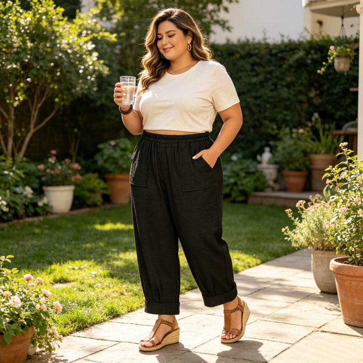 Chloe | Stylish High Waisted Wide Leg Linen Pants
