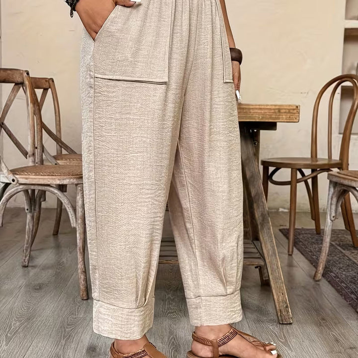 Chloe | Stylish High Waisted Wide Leg Linen Pants