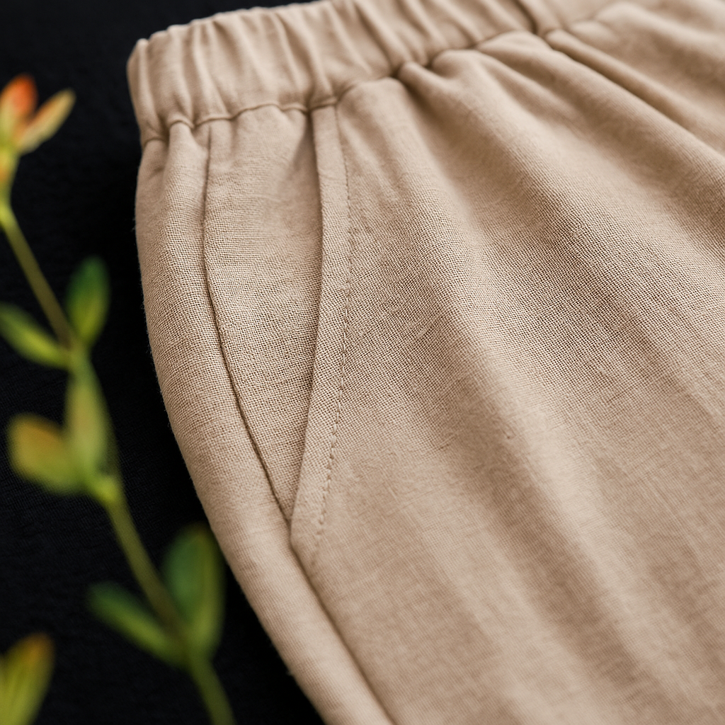 Daisy | Elegant Drawstring Ankle Length Linen Pants