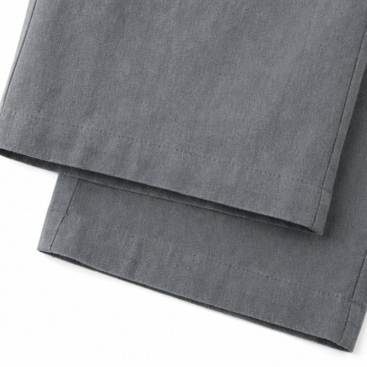 Elena | Cropped Wide Leg Drawstring Linen Pants