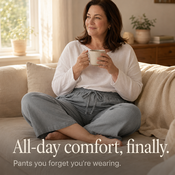 Elena | Cropped Wide Leg Drawstring Linen Pants