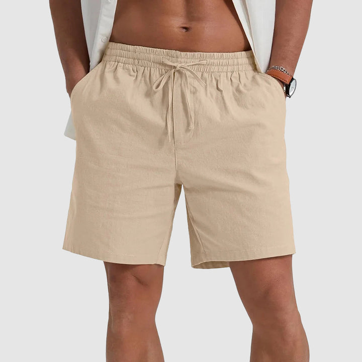 Eli | Classic Relaxed Fit Drawstring Linen Shorts