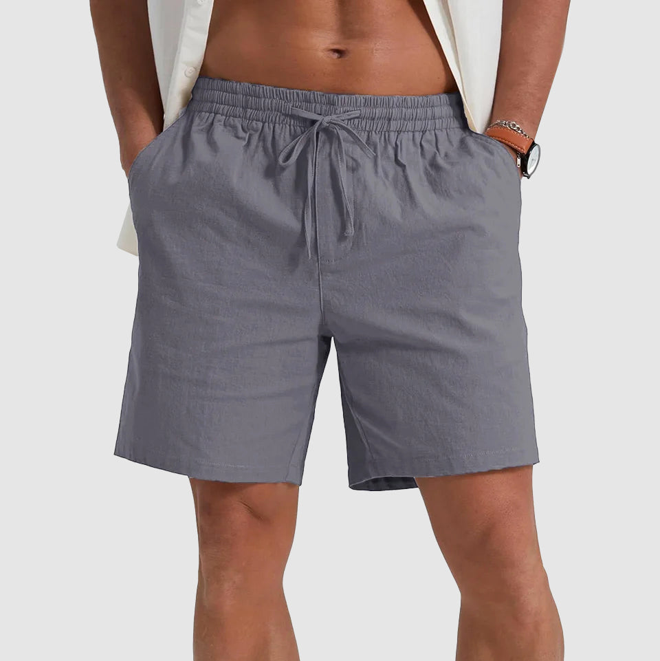 Eli | Classic Relaxed Fit Drawstring Linen Shorts