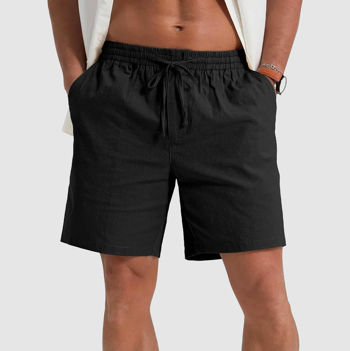 Eli | Classic Relaxed Fit Drawstring Linen Shorts