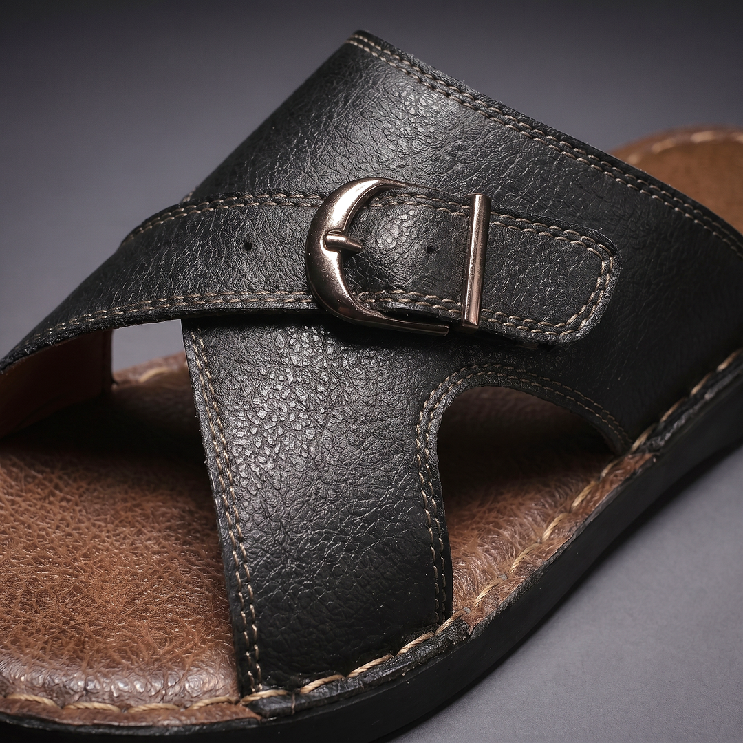 Ezra | Adjustable Buckle Criss-Cross Mens Slides