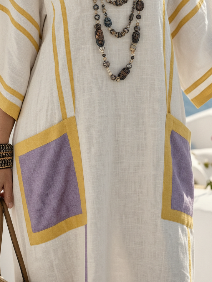 Florence | Sophisticated Striped Kaftan Maxi Summer Dresses
