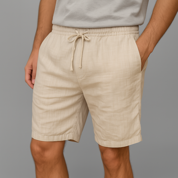 Gabriel | Relaxed Fit Drawstring Linen Shorts