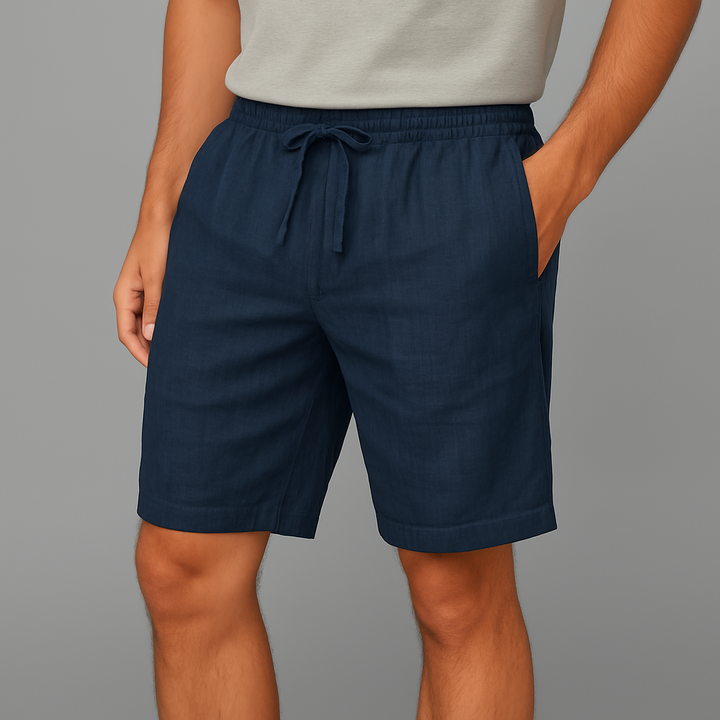 Gabriel | Relaxed Fit Drawstring Linen Shorts