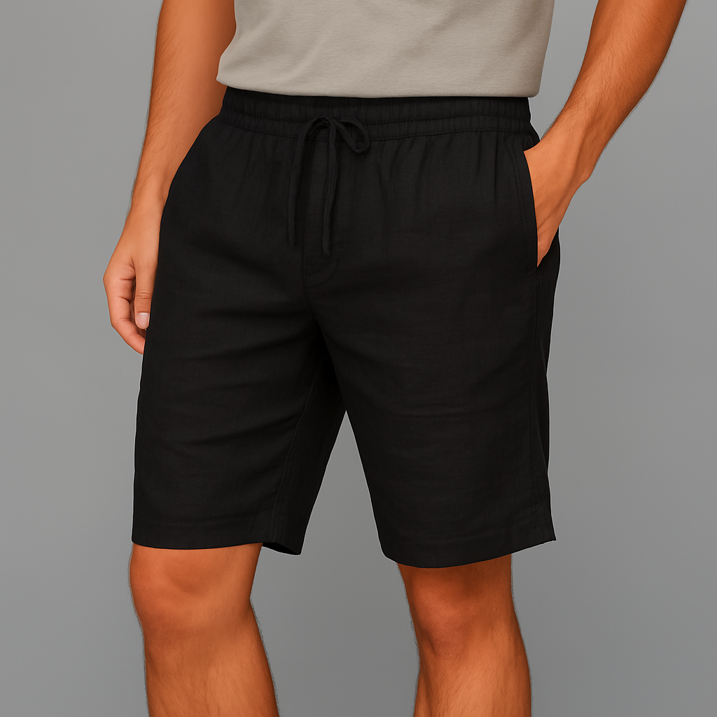 Gabriel | Relaxed Fit Drawstring Linen Shorts