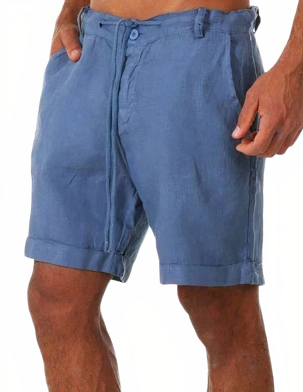 Hugo | Timeless Cuffed Drawstring Linen Shorts