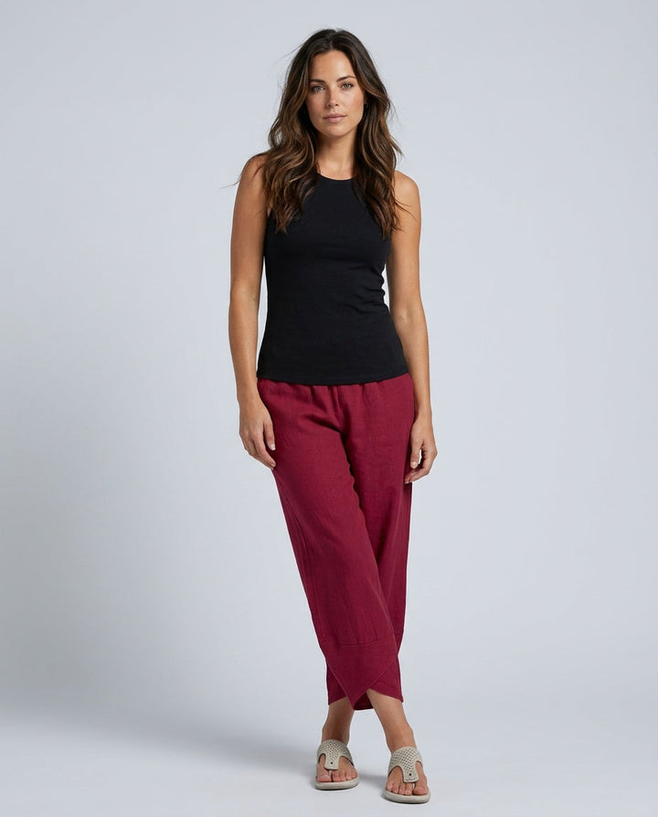 Imogen | Graceful Cropped Wide Leg Linen Pants