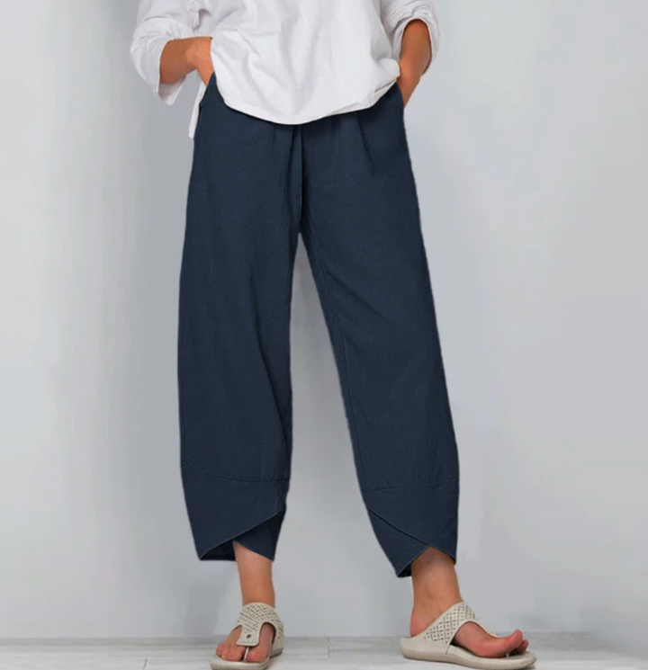 Imogen | Graceful Cropped Wide Leg Linen Pants