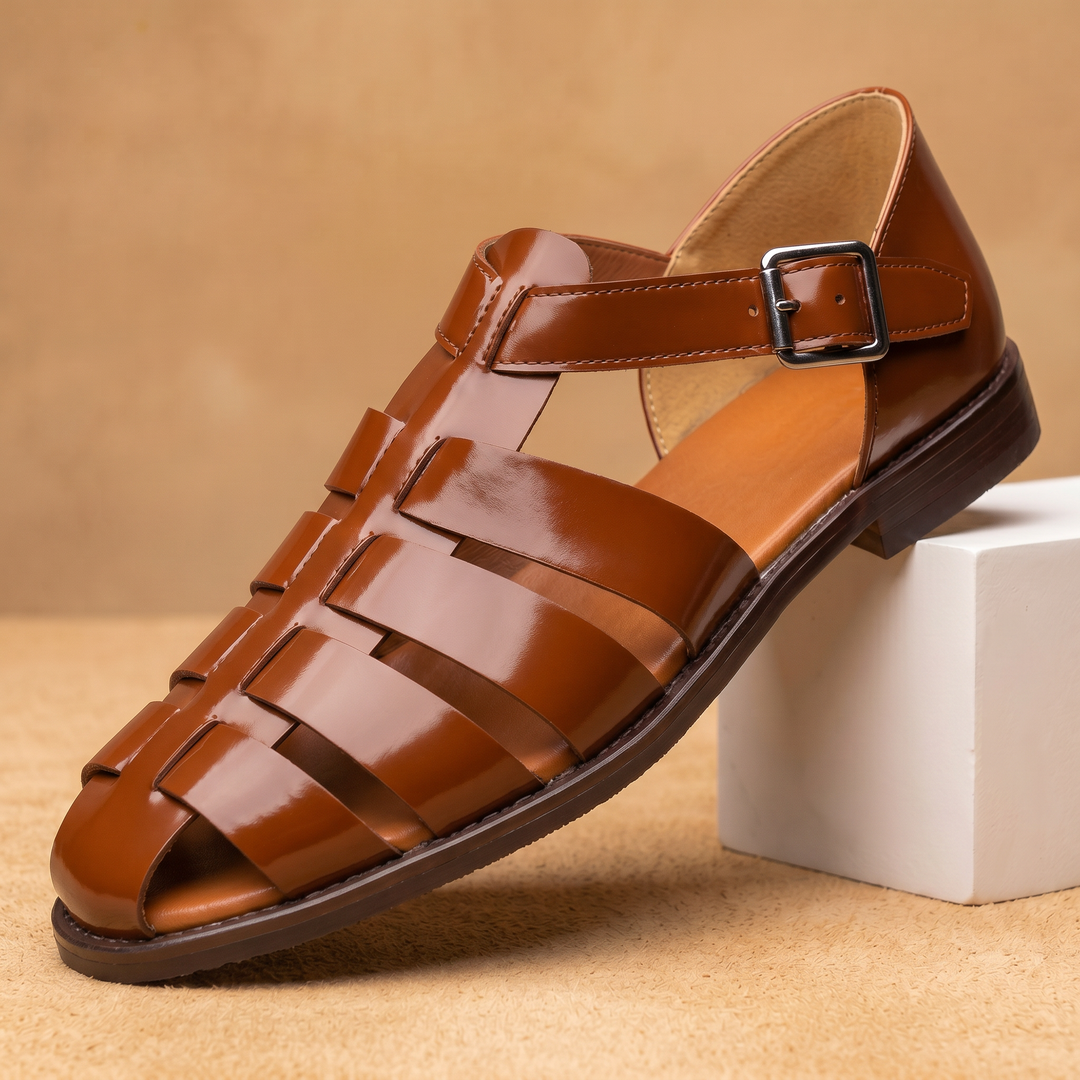 Isaiah | Closed Toe Fisherman Flat Sandals