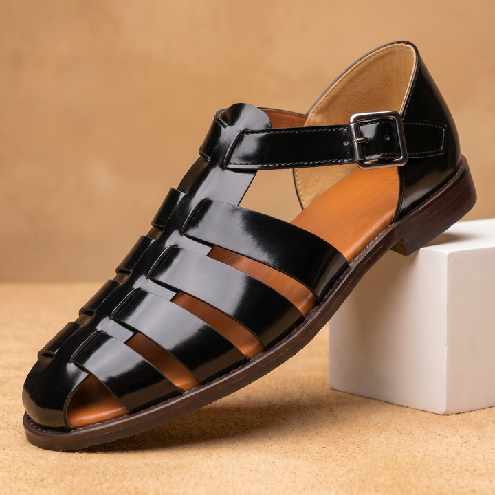 Isaiah | Closed Toe Fisherman Flat Sandals