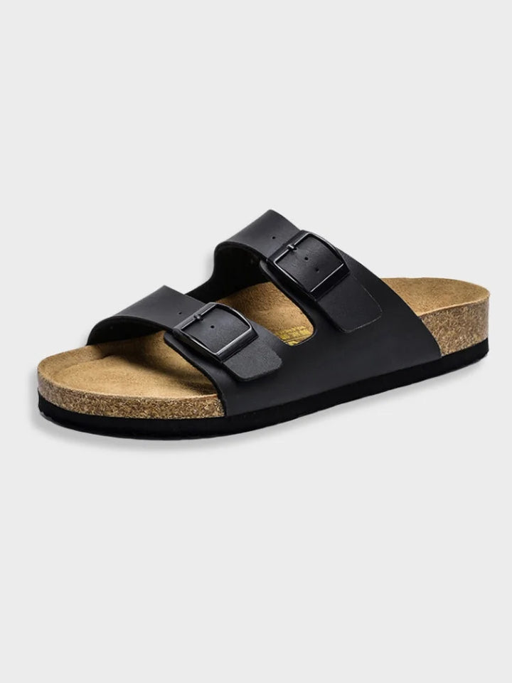 Isaiah | Timeless Double Buckle Mens Slides