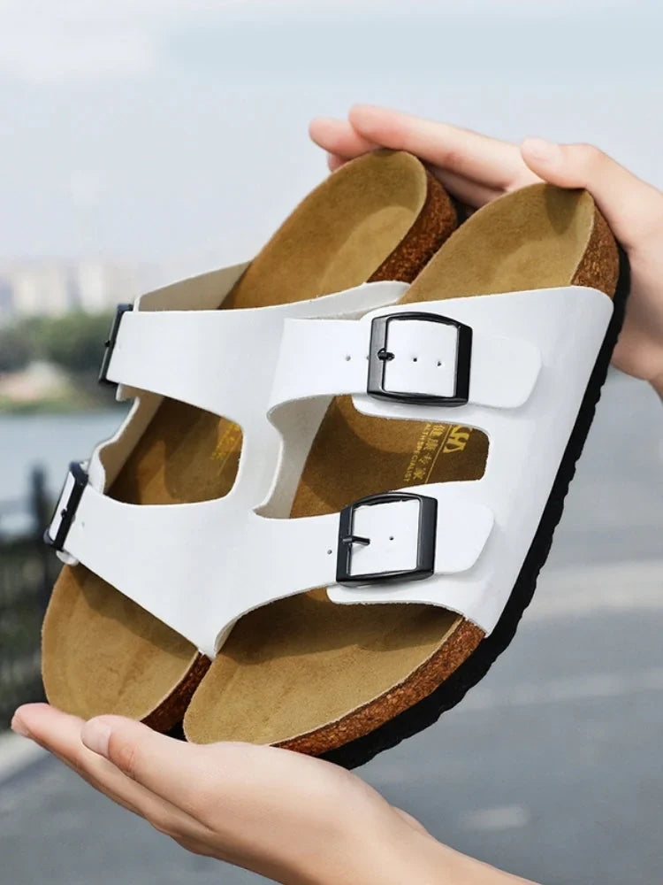 Isaiah | Timeless Double Buckle Mens Slides