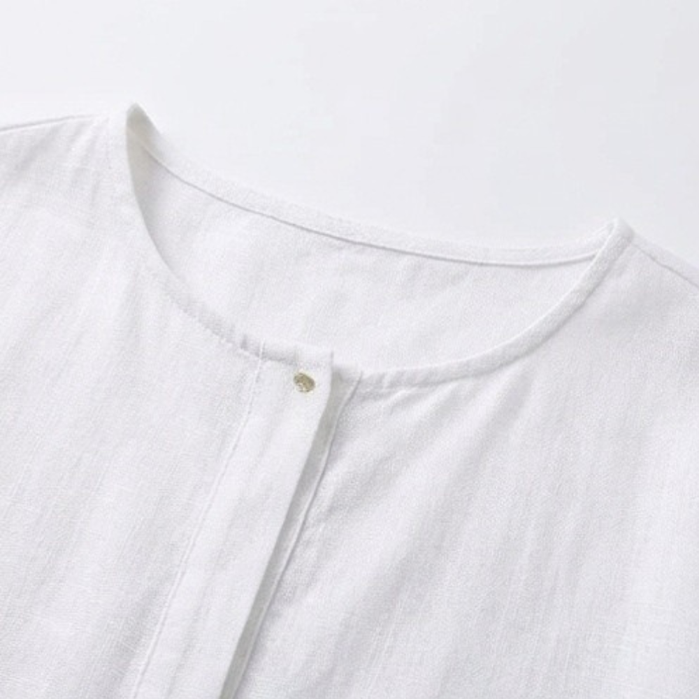 Ivy | Classic Relaxed Maxi Linen Dress with Pockets
