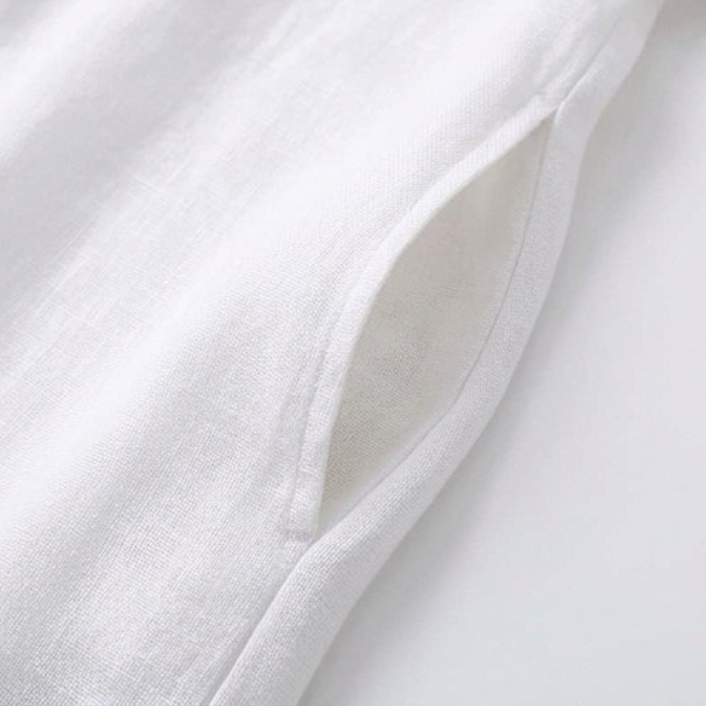 Ivy | Classic Relaxed Maxi Linen Dress with Pockets