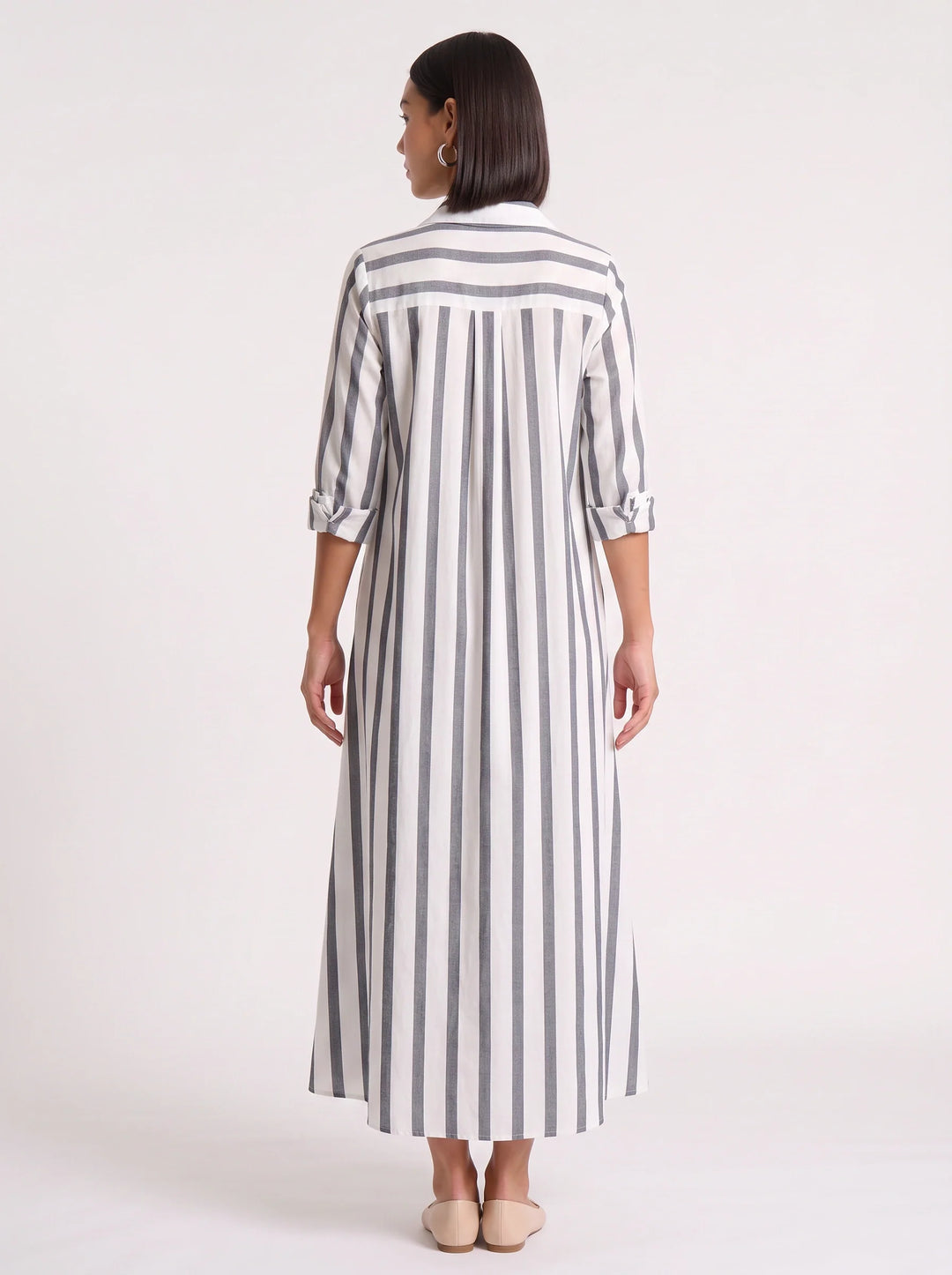 Ivy | Graceful Striped Button-Through Maxi Summer Dresses