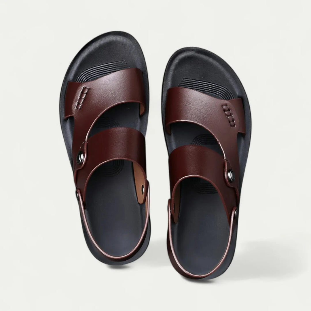 Jayden | Effortless Open Toe Double Strap Mens Slides