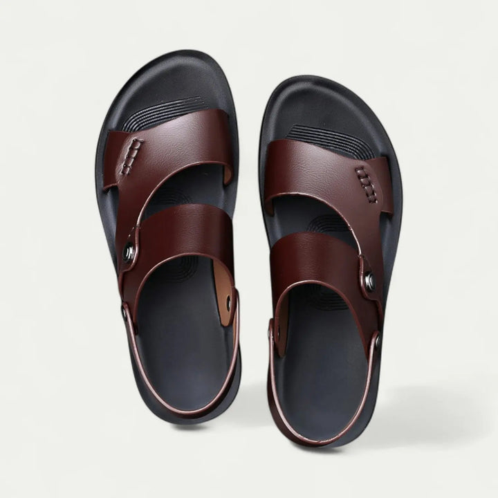 Jayden | Effortless Open Toe Double Strap Mens Slides