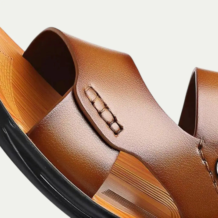 Jayden | Effortless Open Toe Double Strap Mens Slides