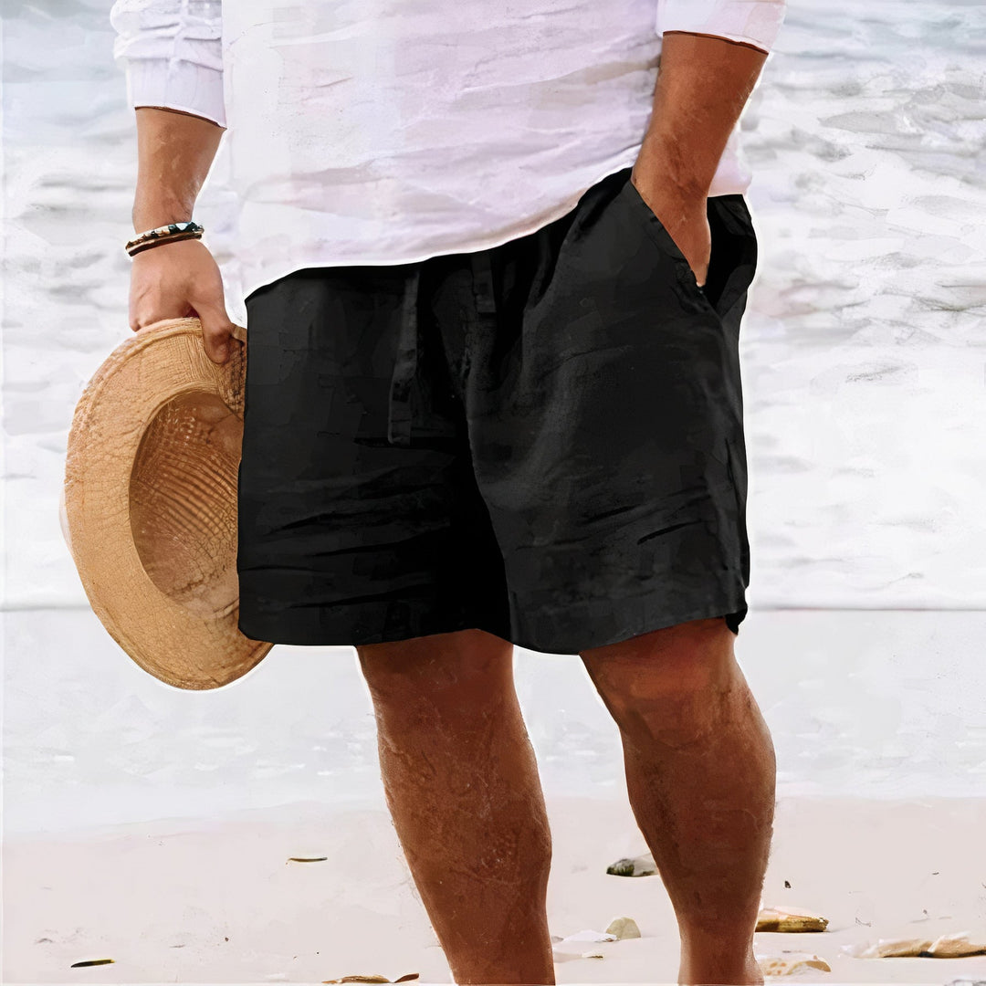 Leonardo | Effortless Relaxed Fit Drawstring Linen Shorts