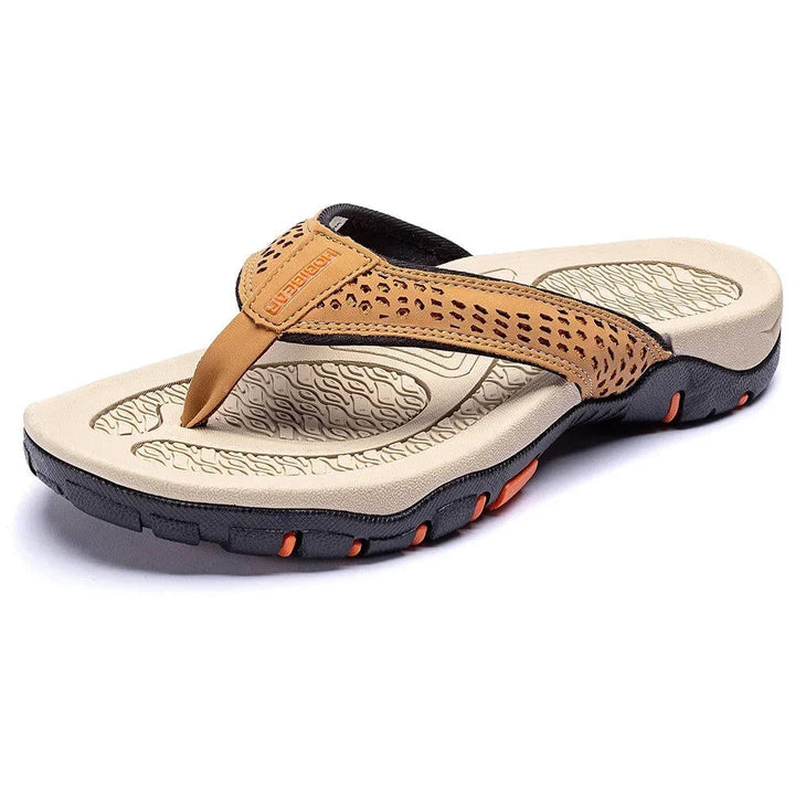 Lincoln | Perforated Mens Slides Thong Sandals