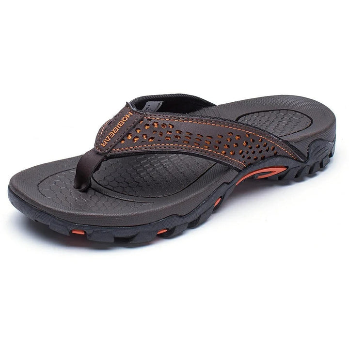 Lincoln | Perforated Mens Slides Thong Sandals