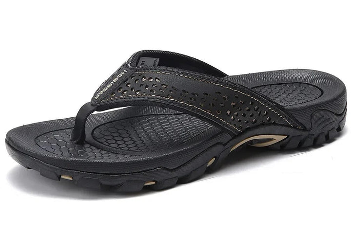 Lincoln | Perforated Mens Slides Thong Sandals