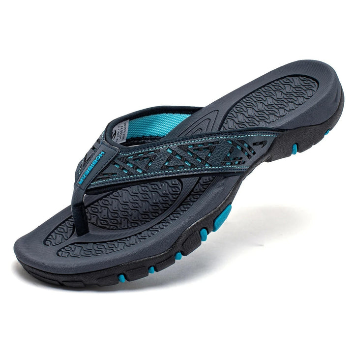 Lincoln | Perforated Mens Slides Thong Sandals
