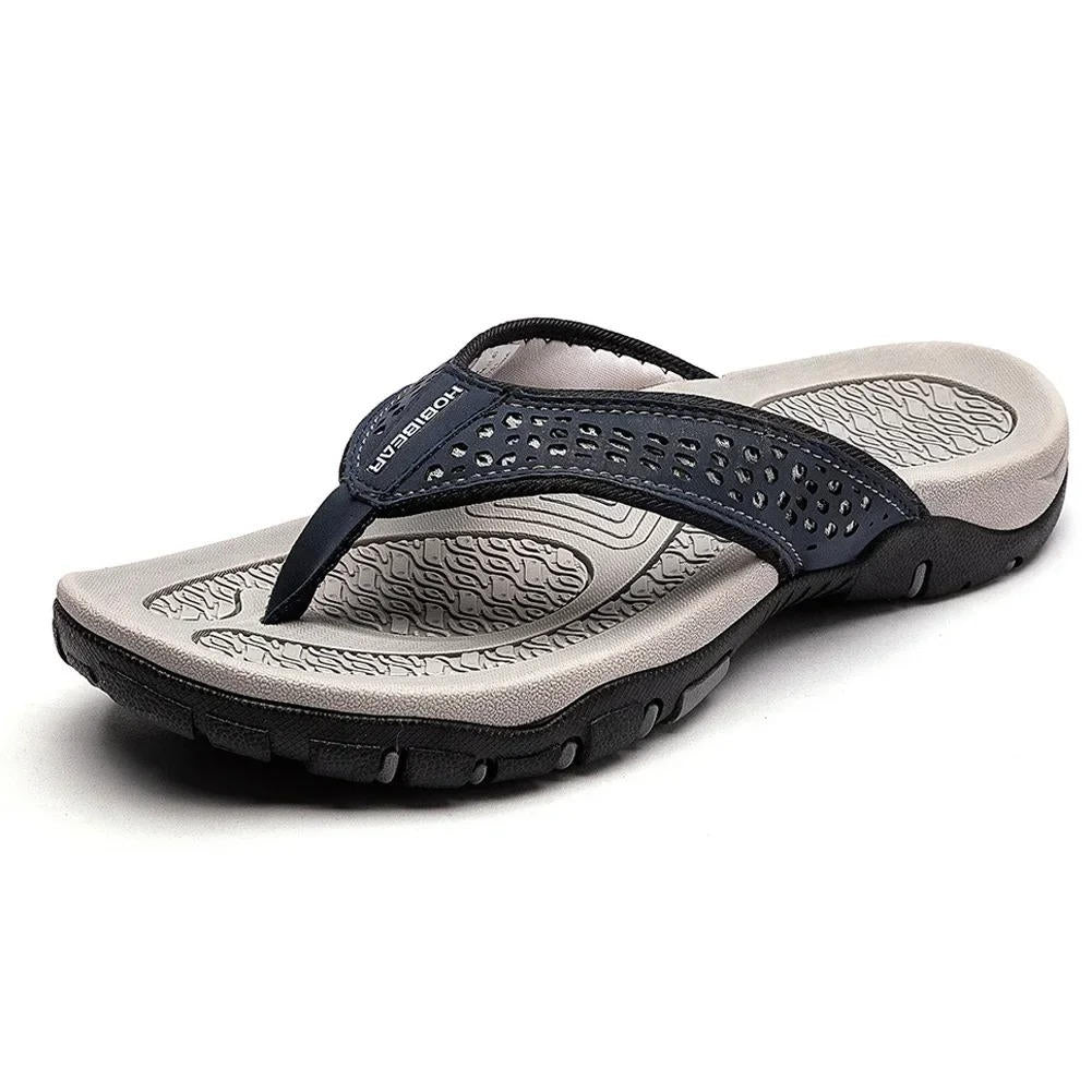 Lincoln | Perforated Mens Slides Thong Sandals
