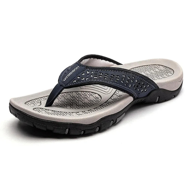 Lincoln | Perforated Mens Slides Thong Sandals