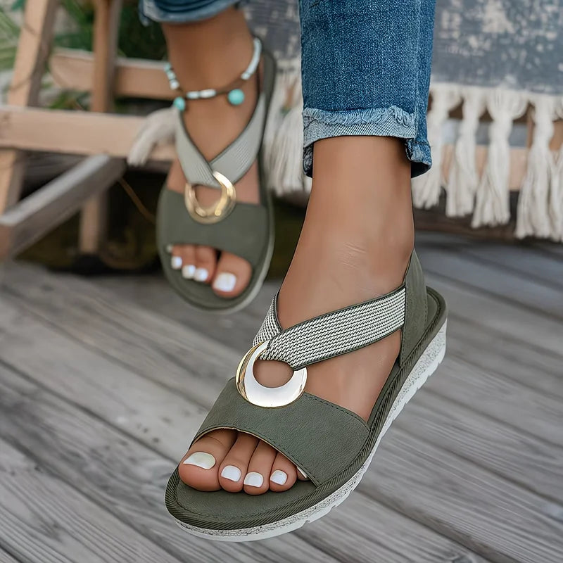 Maeve | Classic Crossover Slingback Flat Sandals