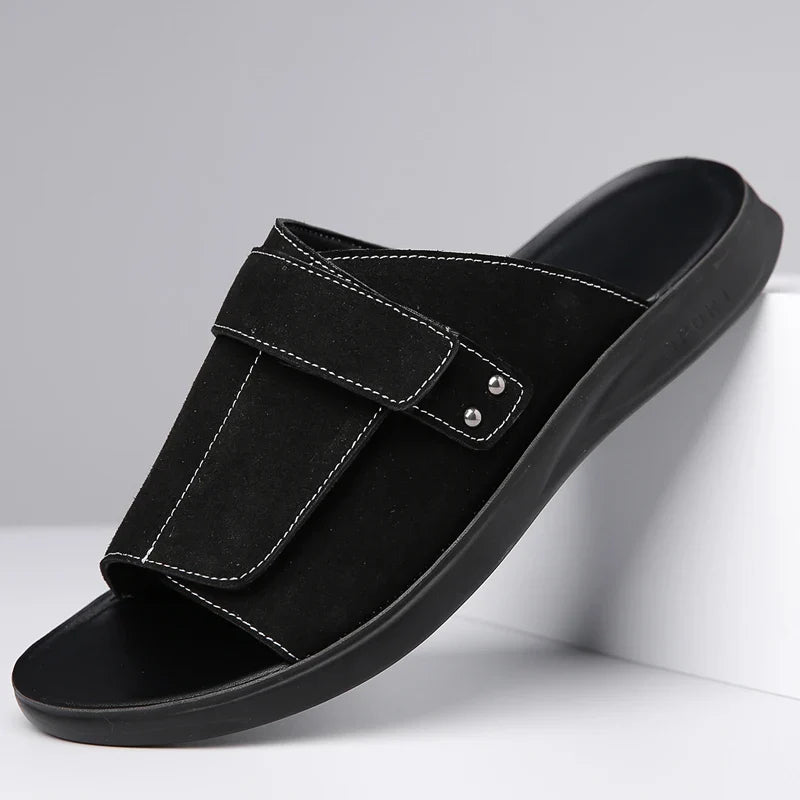 Max | Textured Open Toe Mens Slides