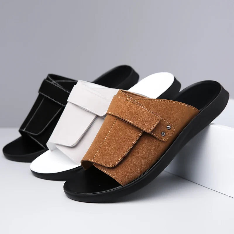 Max | Textured Open Toe Mens Slides