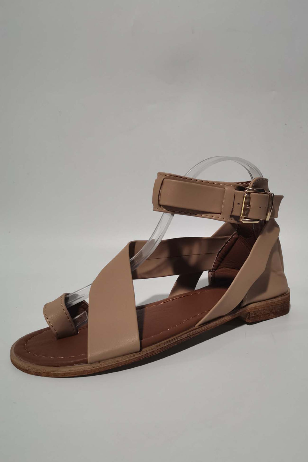 Penelope | Stylish Crisscross Ankle Strap Flat Sandals