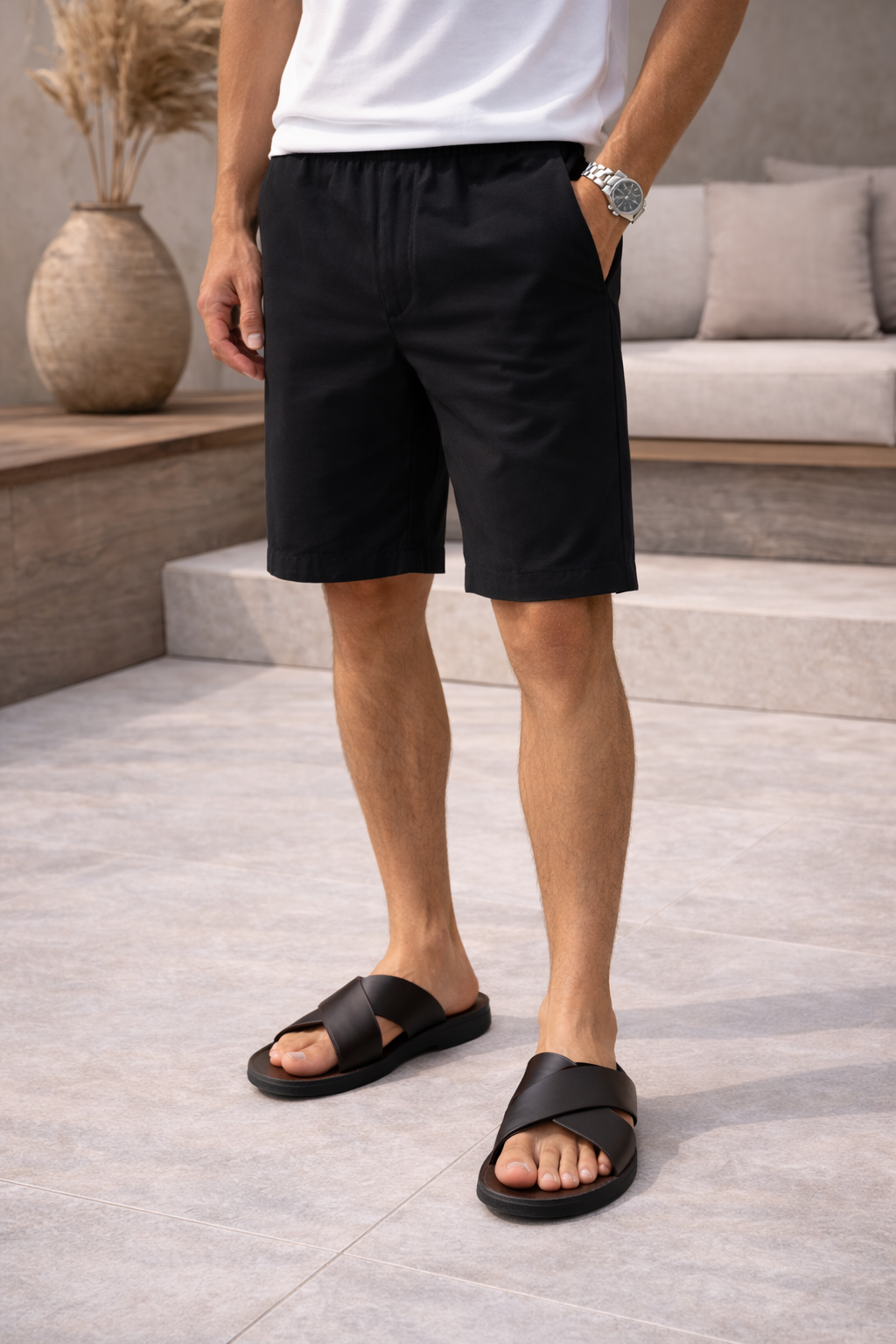Remy | Classic Cross Strap Mens Slides