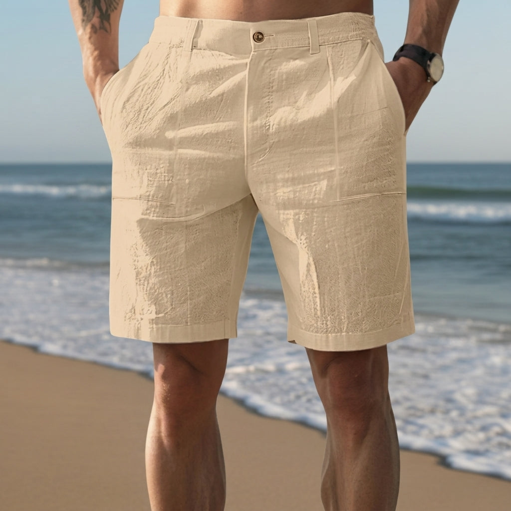 Remy | Relaxed Fit Summer Bermuda Linen Shorts