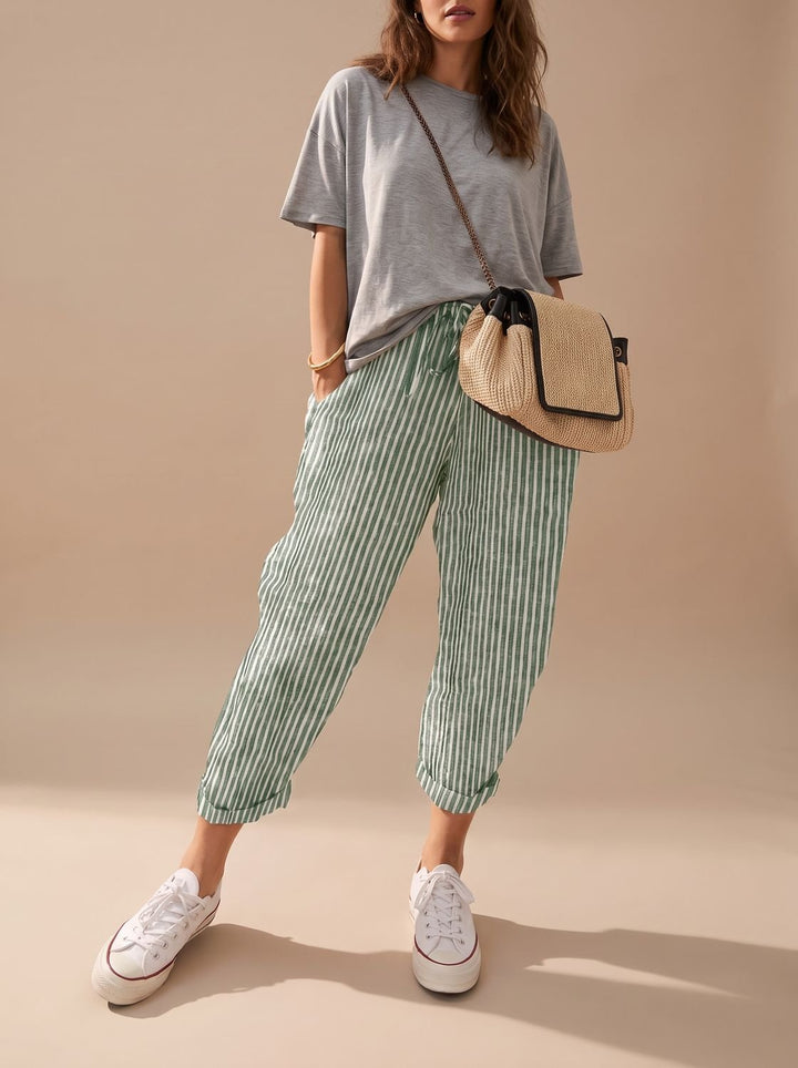 Sadie | Relaxed Fit Drawstring Linen Pants