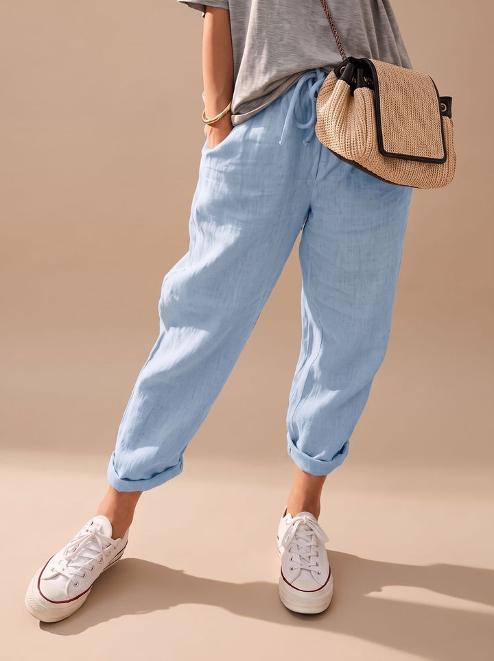 Sadie | Relaxed Fit Drawstring Linen Pants