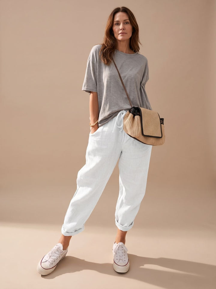 Sadie | Relaxed Fit Drawstring Linen Pants