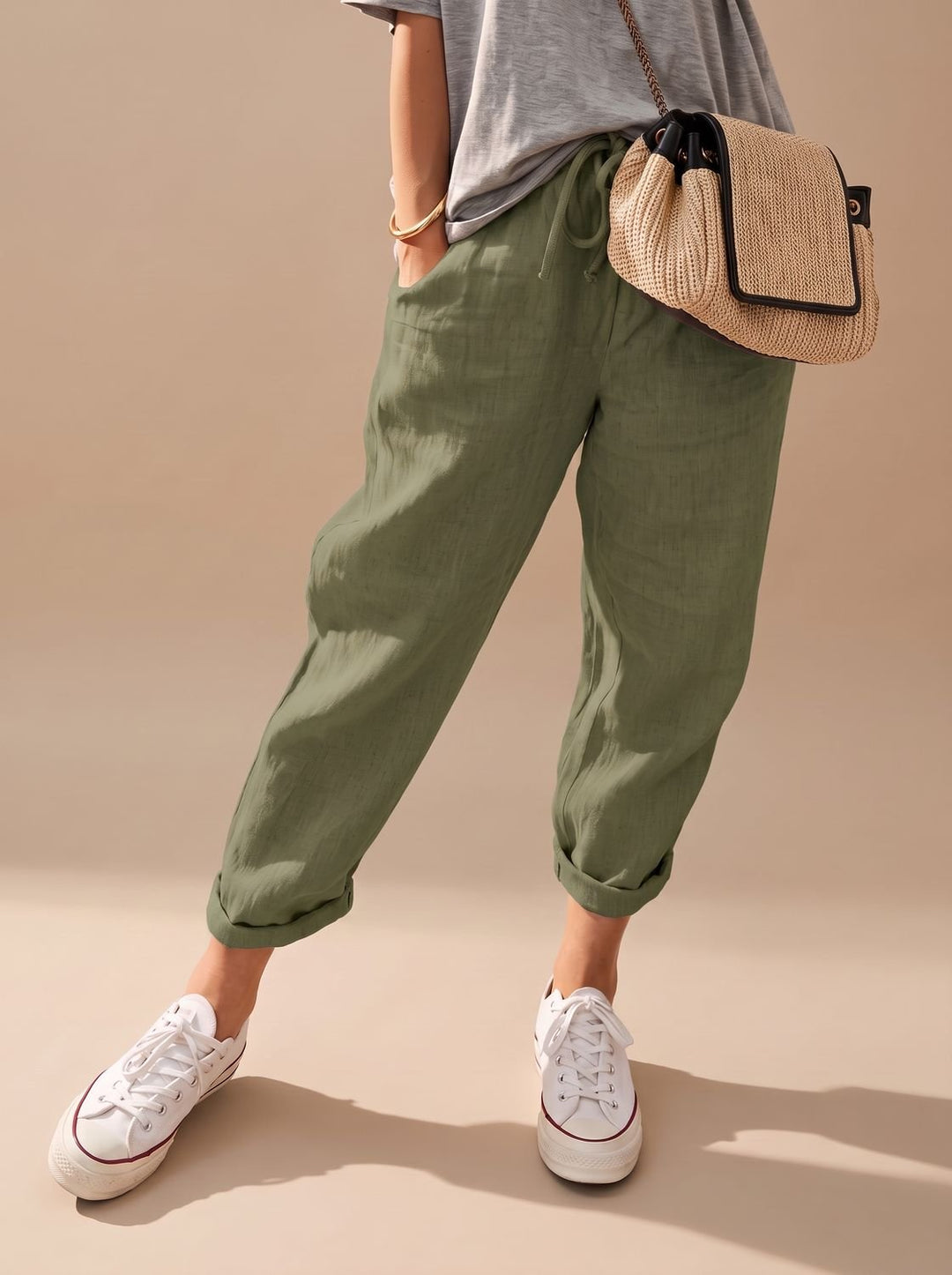 Sadie | Relaxed Fit Drawstring Linen Pants