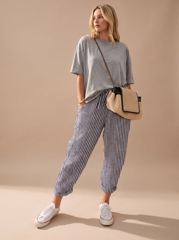 Sadie | Relaxed Fit Drawstring Linen Pants