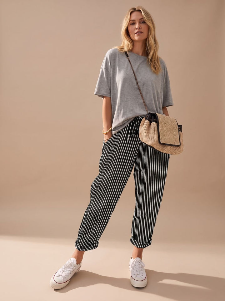 Sadie | Relaxed Fit Drawstring Linen Pants